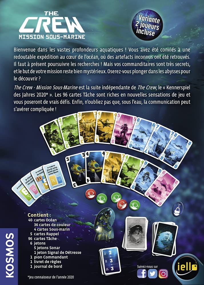 Lote The Crew + Misión Submarina + 1 Abrebotellas Blumie - Juego de Mesa Cooperativo - 3 a 5 Jugadores - A Partir de 10 Años