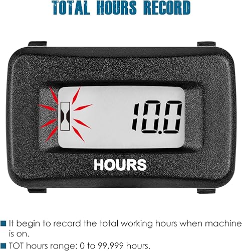 Miniatura 2 de Runleader - Kit de medidor de hora digital de 2 piezas, CACC de 5 V a 277 V, horas acumuladas para generador de tractor de jardín, compresor, motor