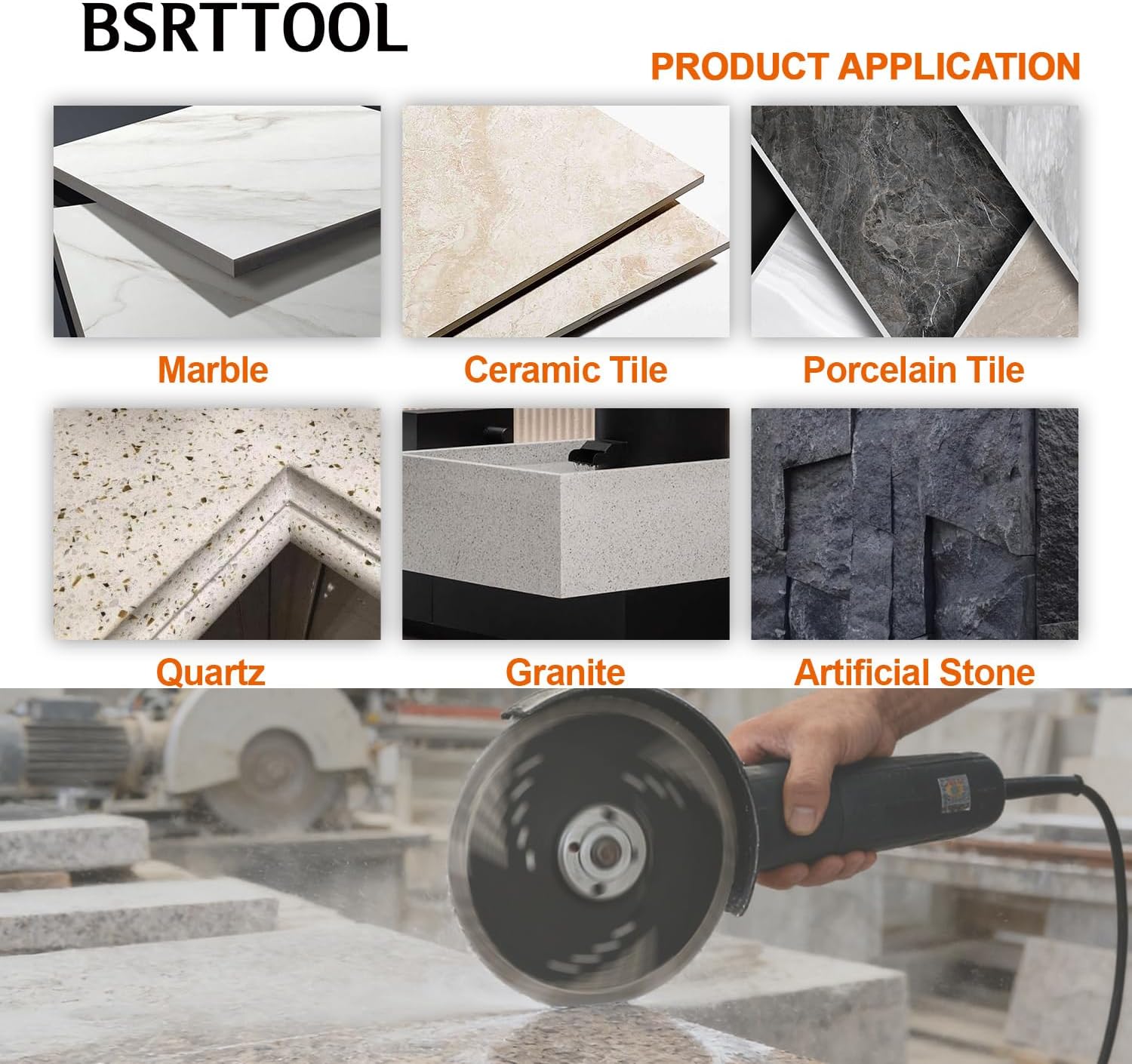 10 Inch Diamond Saw Blade Dry or Wet - Cutting Porcelain Tiles Stone Marble Granite Concrete Ceramics