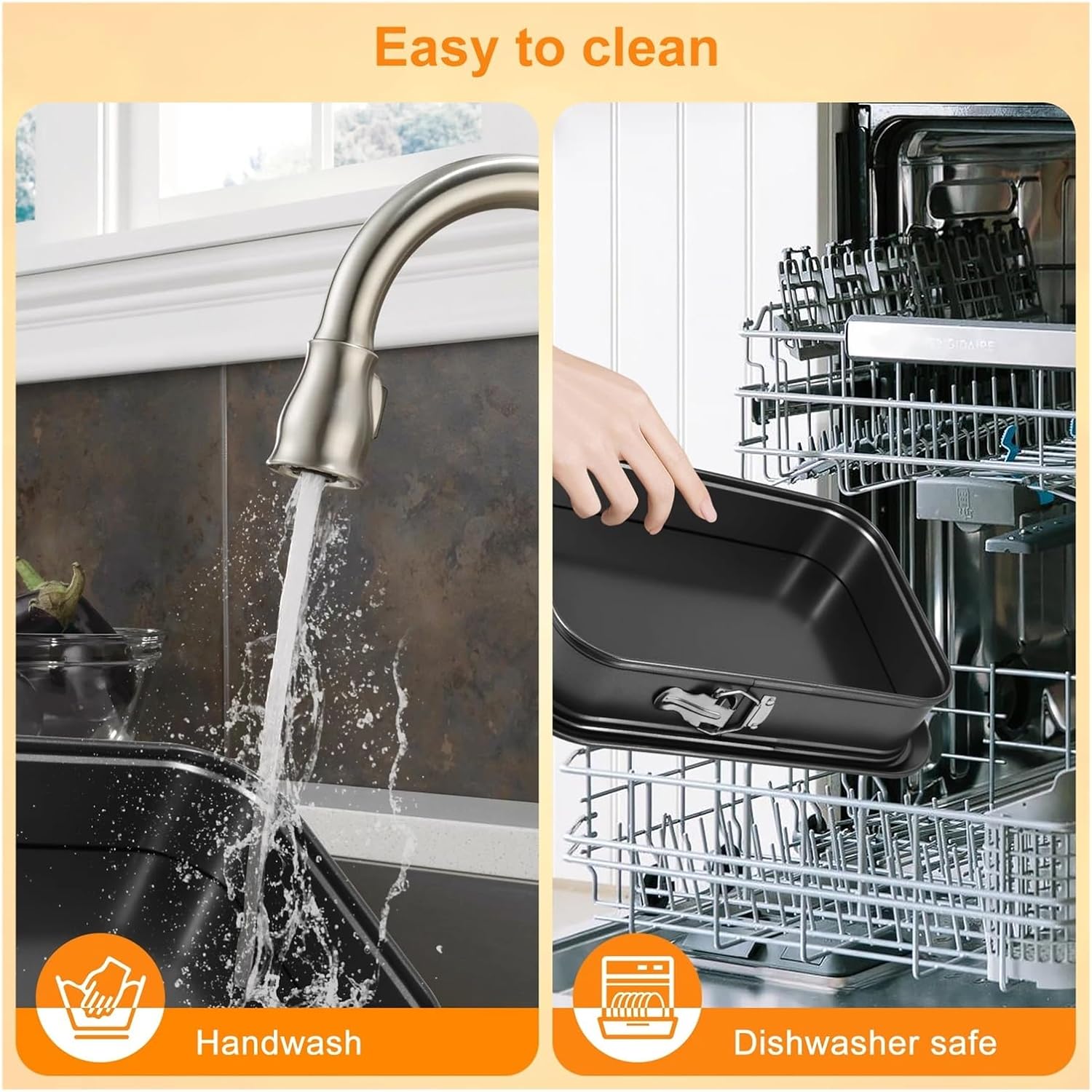 Metal Square Baking Mold Non-Stick Cheesecake Baking Tray Cake Pan Bakeware Removable Bottom Carbon Steel Cake Mould Kitchen(Rectangular)