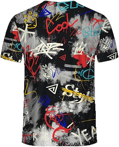 Miniatura 3 de Camiseta retro de los años 80 y 90 para hombre, camisas grandes y altas de hip hop, camisas de manga corta para hombre