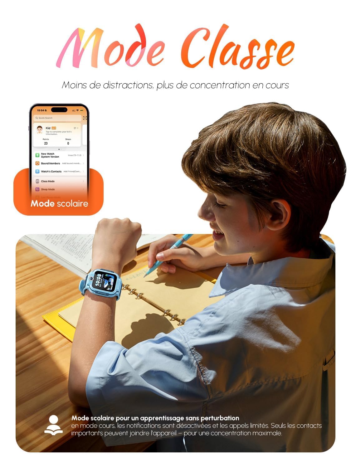 imoo Z3 Montre Connectée Enfant 4G avec Carte SIM : Traceur GPS Enfant Précis, Appels Vidéo HD, SOS, Étanche IP68 et Mode Classe - Smartwatch Enfant Fille Garçon