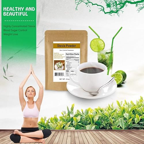 Miniatura 5 de CCnature Extracto de polvo de stevia edulcorante natural cero calorías sustituto del azúcar 12oz