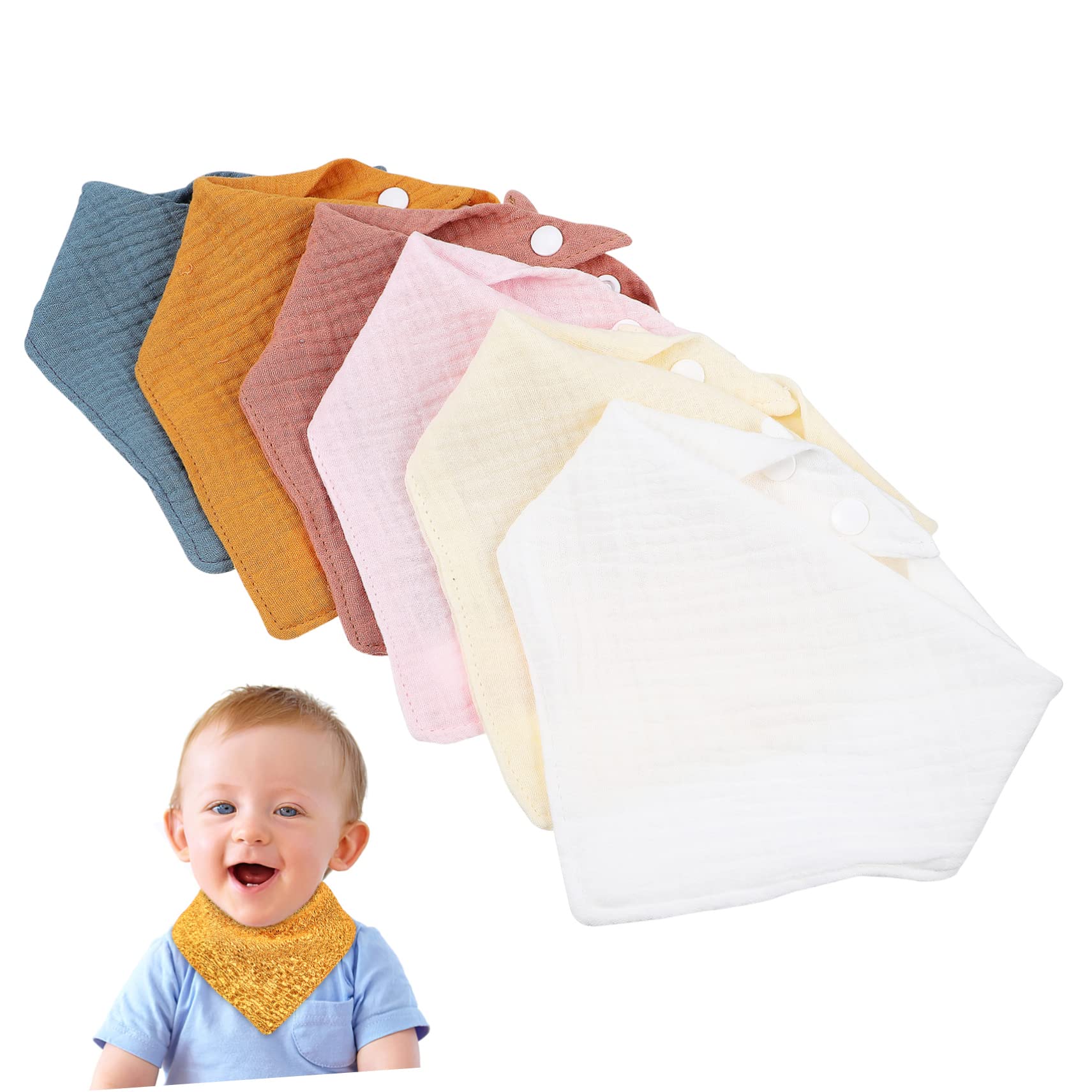 Abaodam 24 Stk tuch dreieckstücher babylätzen Dreieckstücher kopftuch Babylätzchen zum Babylätzchen Baumwolle sabbern Lätzchen neugeboren Schal dribbeln Gaze