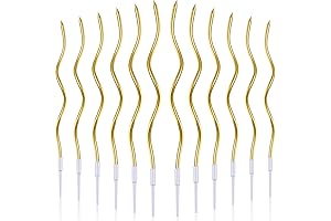 12 Packs Twisty Spiral Birthday Candles for Cakes