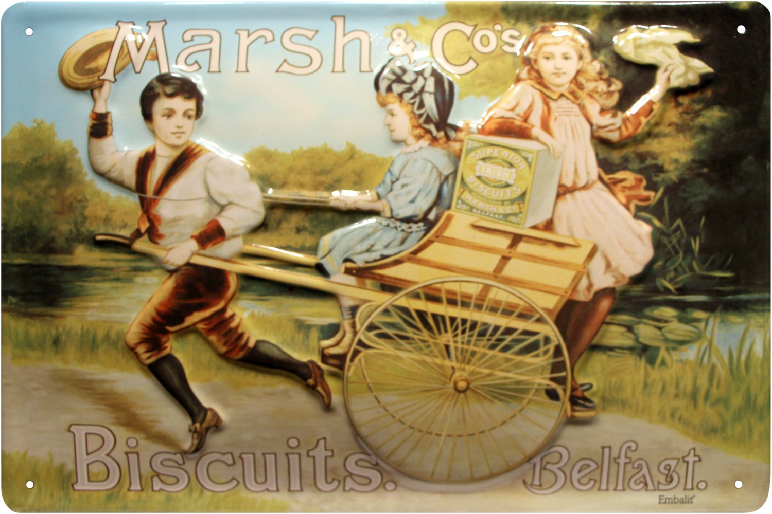 Marsh & Co's Biscuits Embossed Nostalgie 20x30 metal sign advertising sign 614