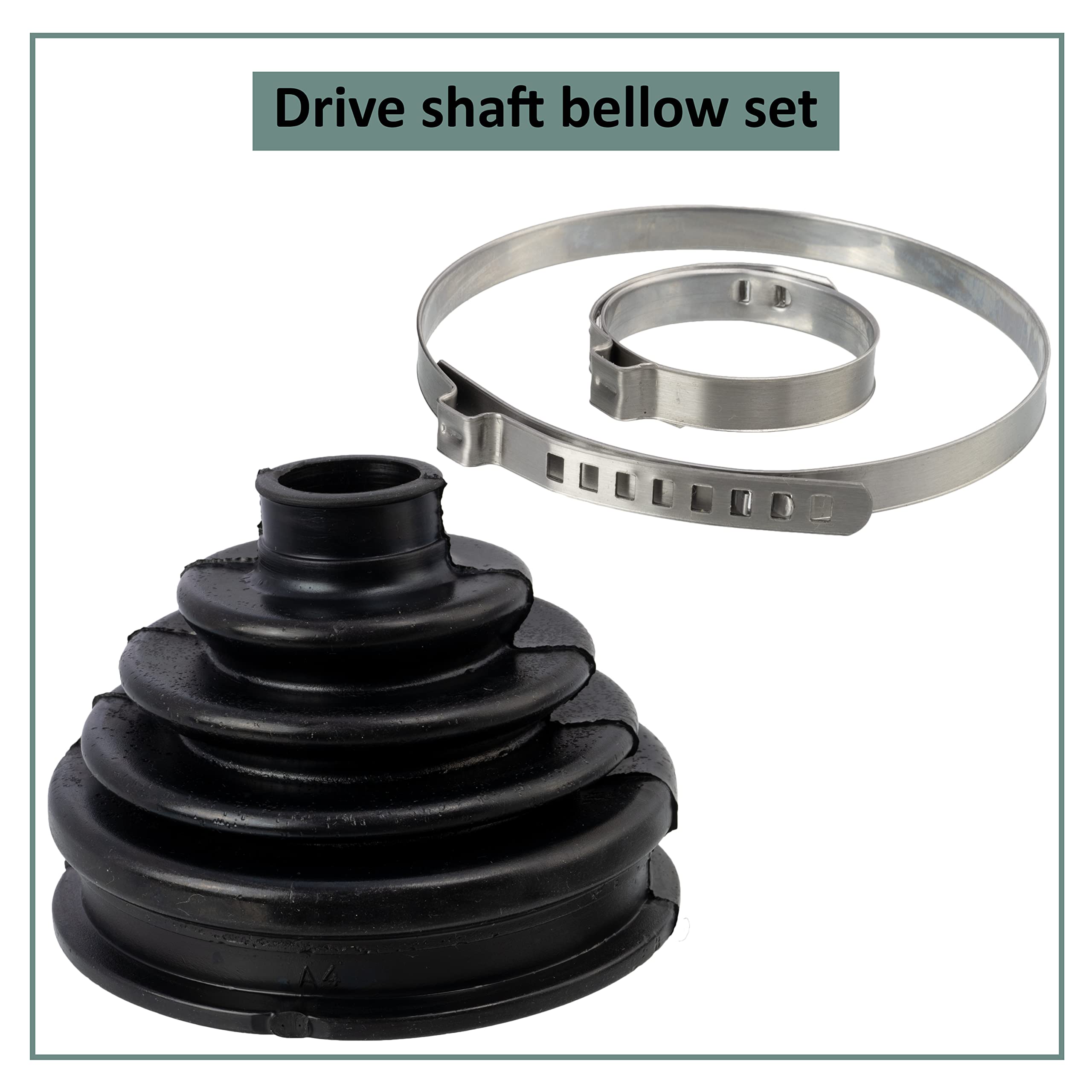AERZETIX - C66776 - Soufflet de cardan + 2 colliers - côté de montage: des deux côtés de l'essieu avant, côté roue - compatible avec numéros OE 441498203AS, 701498203S