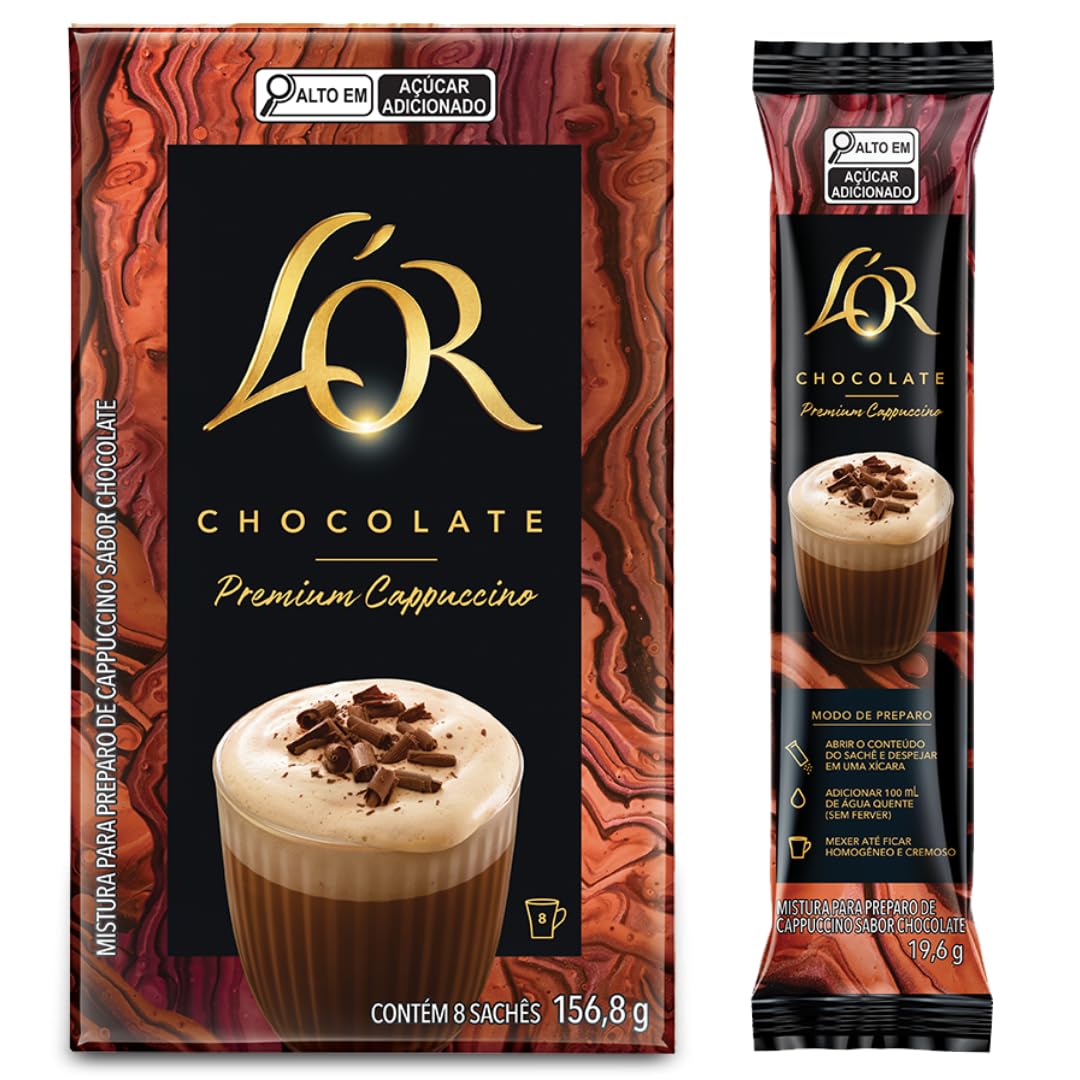 Cappuccino Premium L'OR Chocolate 8 uni. | Amazon.com.br