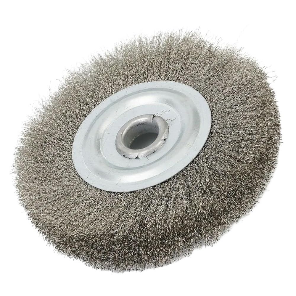 Spazzola circolare a filo ondulato da 1 pezzo, spazzola ruota a sottile in acciaio inossidabile for lucidatura di polvere metallica diametro esterno 10-15 mm(100mm)
