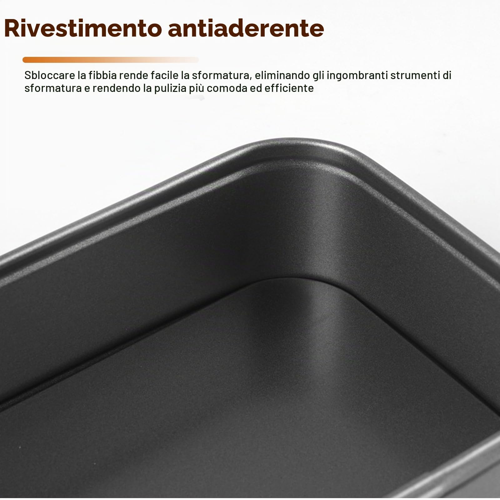 Teglia apribile rettangolare 28 x 18 cm, ispirazione, contenitore rettangolare primaverile, stampo da forno quadrato, a prova di perdite, antiaderente, perfetto per torte e torte