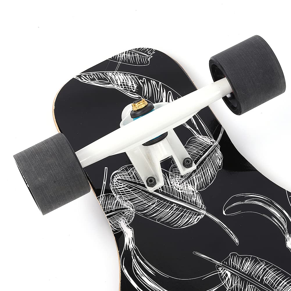 Deportes, longboard profesional de madera de arce antideslizante con cuatro ruedas para adolescentes principiantes