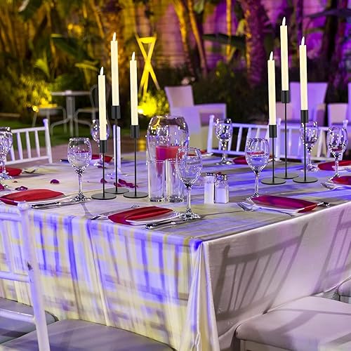 Miniatura 18 de Candelabros dorados – Candelabros decorativos de metal a granel para velas cónicas – Se ajustan a 0.8 pulgadas de diámetro – Soportes de velas