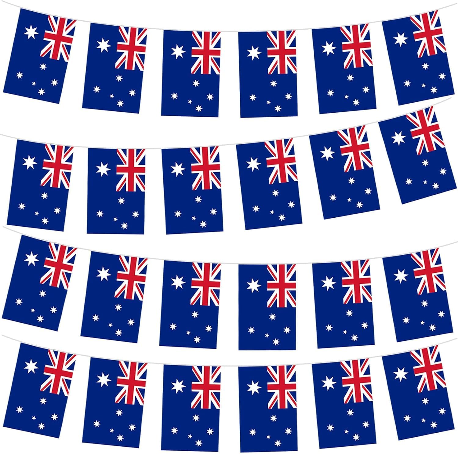 Austraila Flag Bunting Hanging Flags Decoration - Australian Day Banner Decorations Party Display Multi Packs (48FT BUNTING)