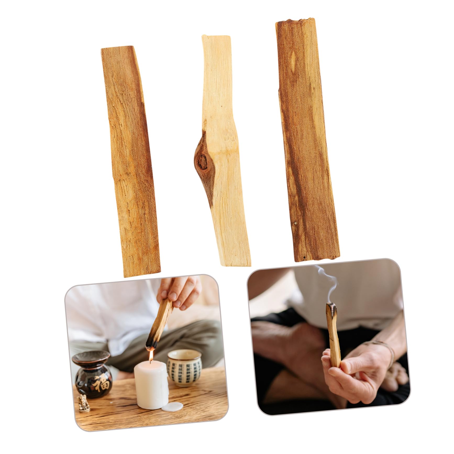 Varillas De Madera para Incienso De Incienso Aromático para Yoga Y Relajantes Material De Madera Premium Purificadores De Aire para Hogar Y Oficina 3 Piezas X 4