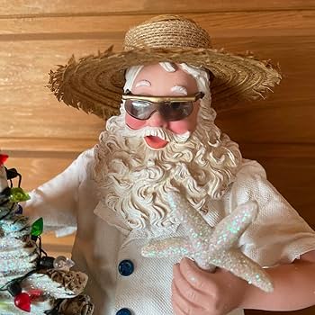 サンタクロース フィギュア ビーチスタイル 約30cm Amazon.co.jp: シーズンオフ価格サンタクロース フィギュア