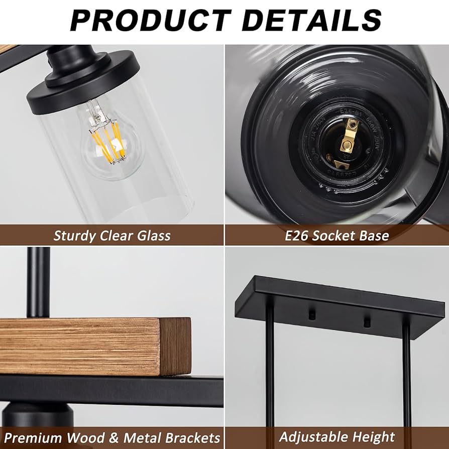 Hilander CHEF TABLE LIGHT 90×60 1-Light Black Pendant Light Fixture Farmhouse Iron Cage