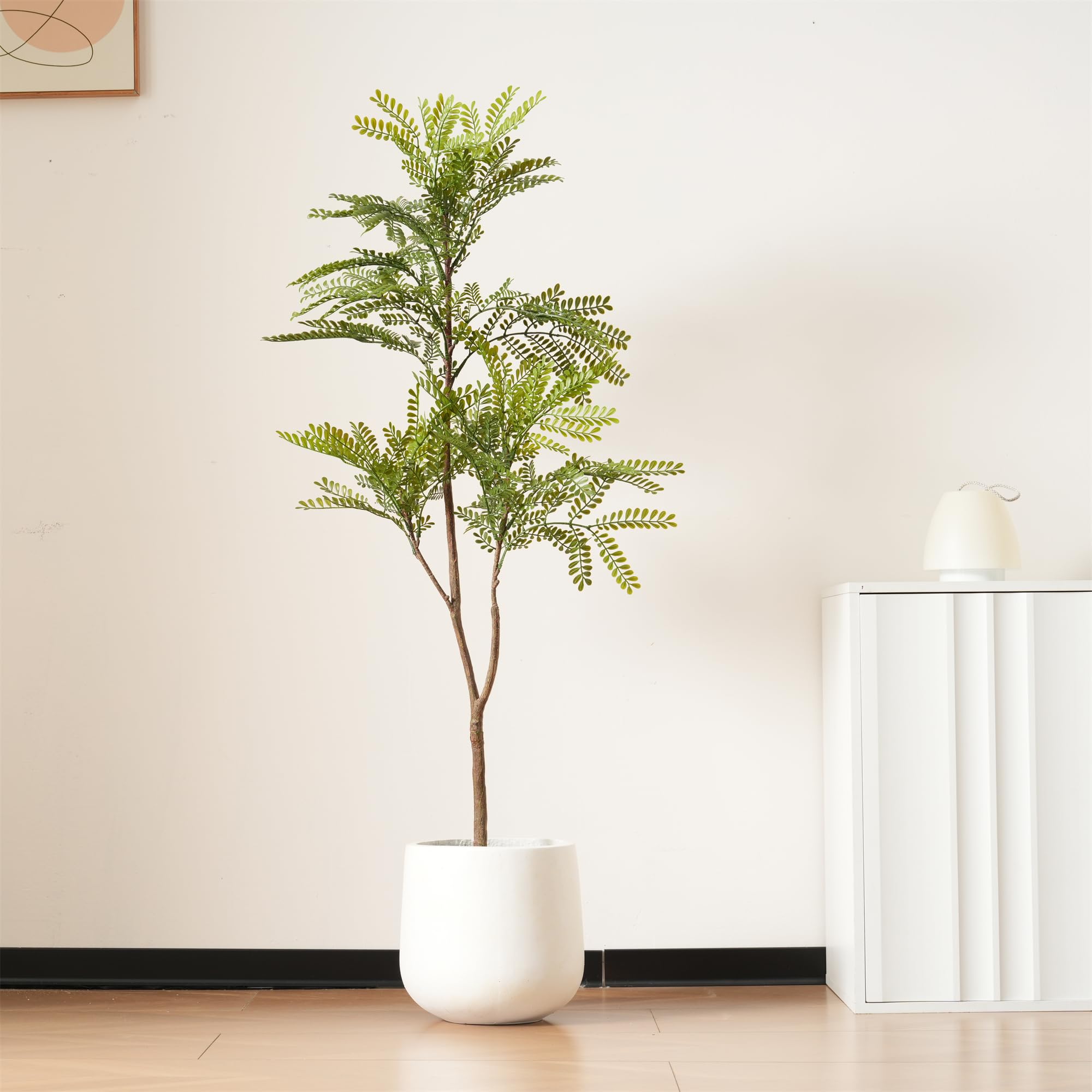 Amazon｜OSJ フェイクグリーン 観葉植物 フェイク ジャカランダ 光触媒 