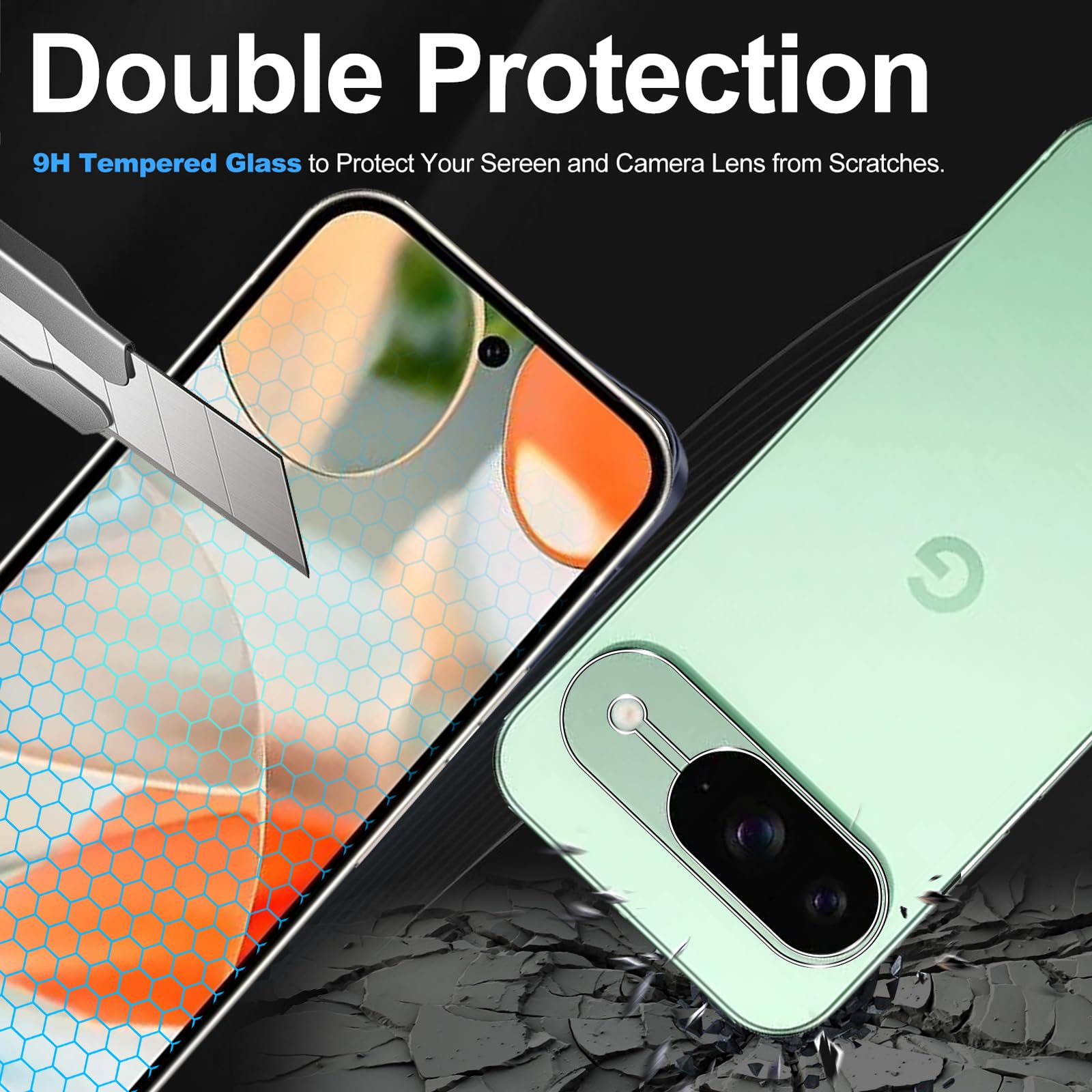 Verre Trempé Anti-Espion Pour Google Pixel 9/Pixel 9 Pro [2 Pièces