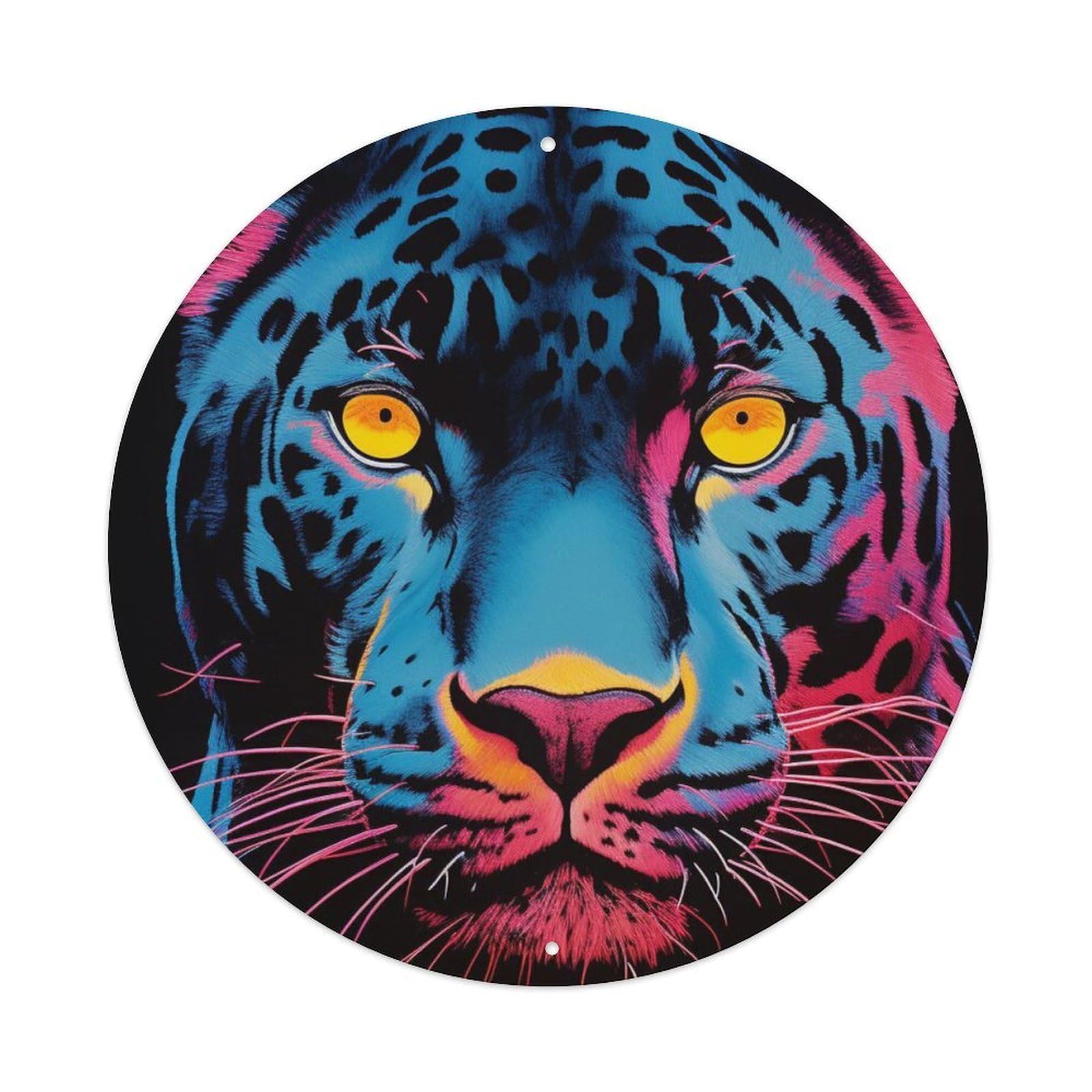 Rainbow Leopard in The Dark Animal Metal Tin Sign