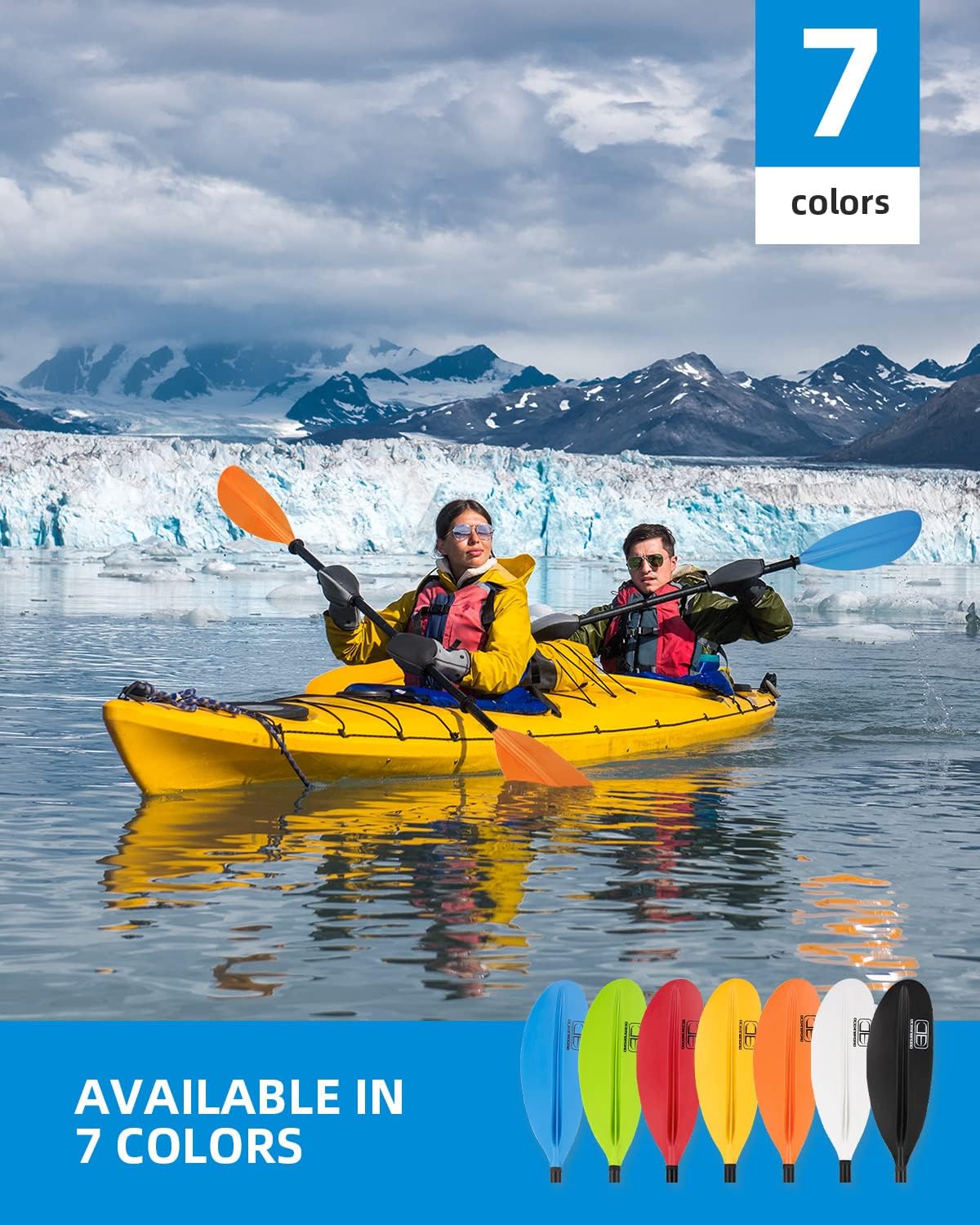 OCEANBROAD Pagaia per kayak in fibra di carbonio, 230 cm, 218 cm, per adulti, kayak, canottaggio, canoa, remo, con guinzaglio