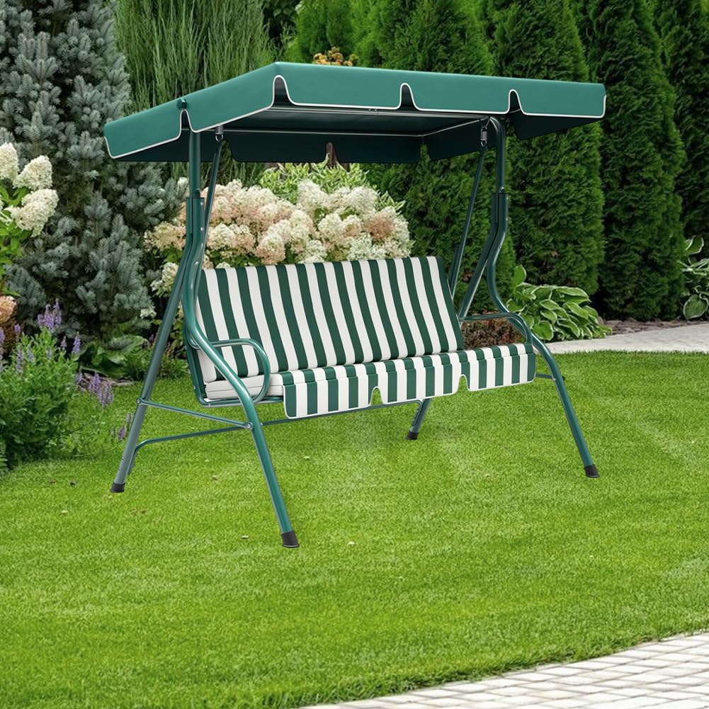 GORGECRAFT Coprisedile Da Giardino per Sedia A Dondolo Copertura di Ricambio per Altalena Da Veranda Da 130*45*8cm In Tessuto Oxford Spesso 600D Impermeabile Altalene Da Veranda per Esterni Cortili