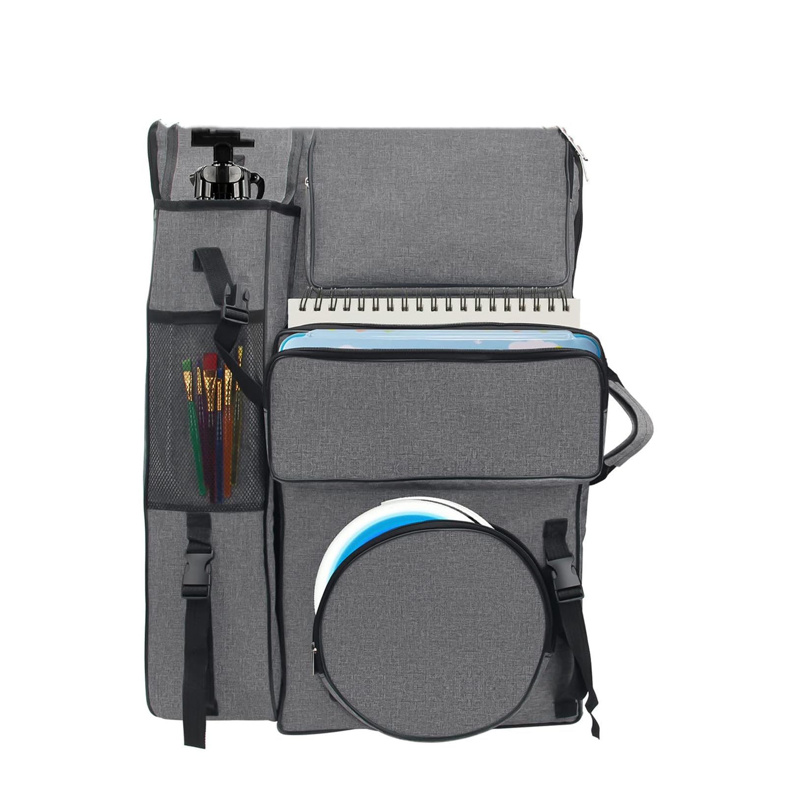 MAKINGTEC Canvas Art Portfolio Bag, 20"x26" Artist Backpack Outdoor Drawing Carry Case Traveling Art Tote Bag Art Accessories Carrier Screen Transport Bag for Drawing Board, Screen, Accessories