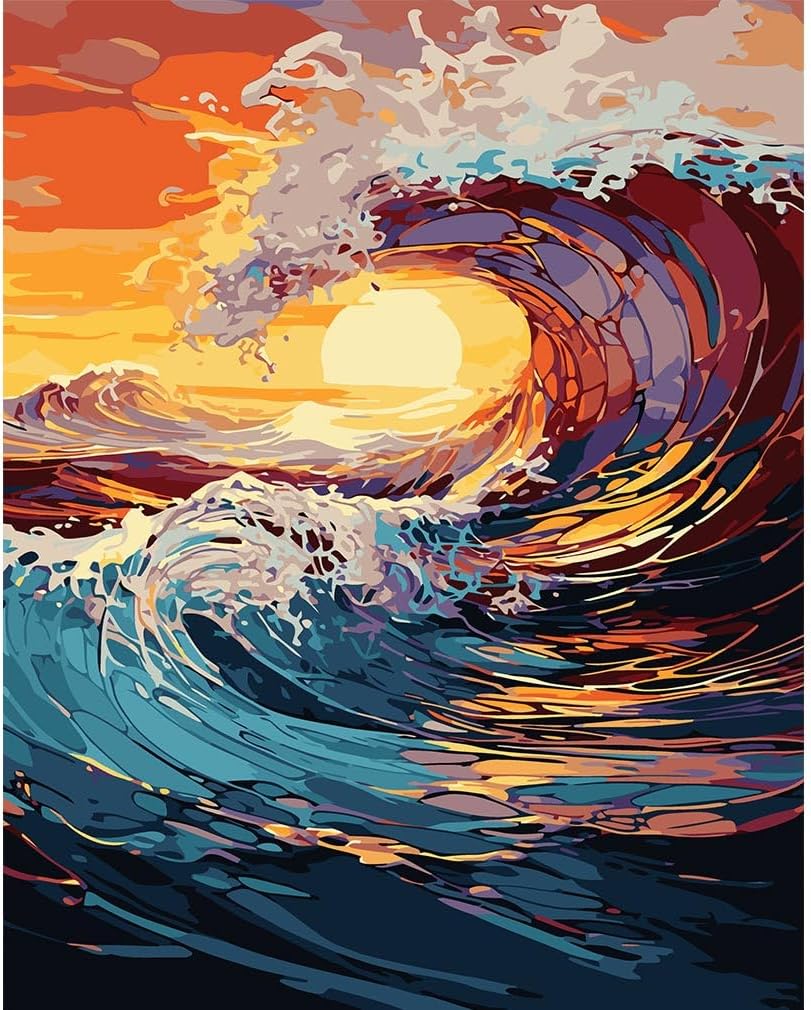 tigdtiu Paint by Numbers for Adults Landscape DIY Adult