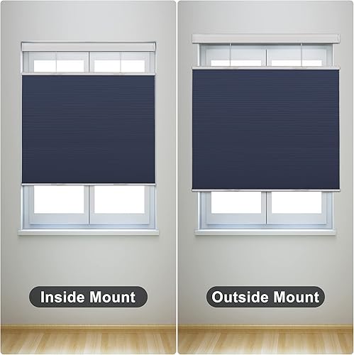 Miniatura 5 de Persianas celulares opacas de arriba hacia abajo y de abajo hacia arriba, persianas opacas inalámbricas de panal con protección UV, fácil de