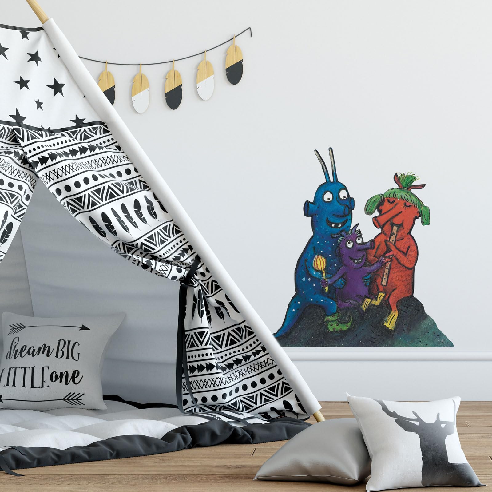 Stickerscape Janet, Bill And Baby The Smeds And The Smoos Wall Sticker (Janet, Bill And Baby) | Gruffalo And Friends Wall Stickers, Gruffalo Wall Stickers, Child’s Bedroom Wall Decor| Easy To Apply, Cleanly Removable
