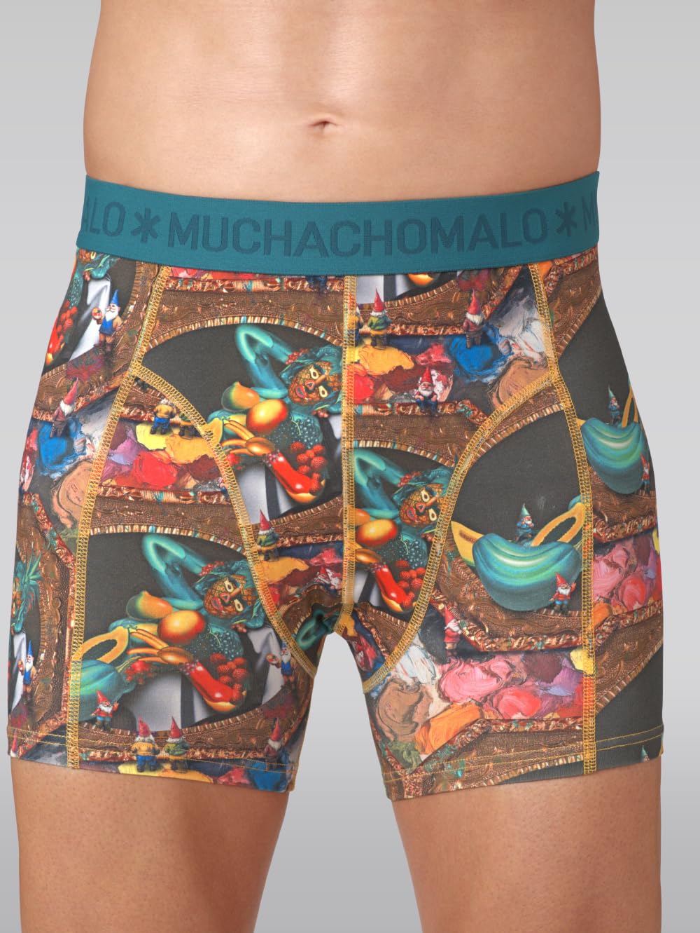 Muchachomalo Uomo Boxer 3-Pack, Fantasia, Cotone, Fascia Elastica