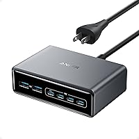 Anker Prime 200W 6-Port GaN Desktop Charging Station - Fast Charge MacBook, iPhone, Galaxy, Multiple Devices