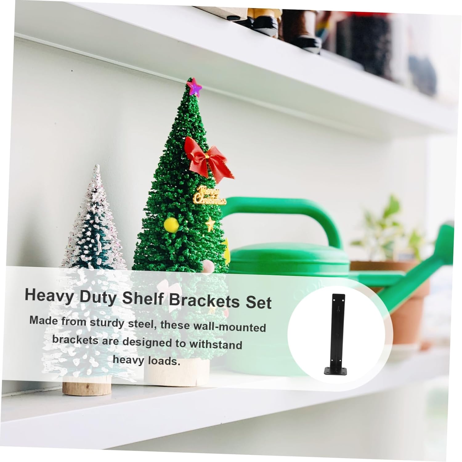 Floating Shelf Bracket Heavy Duty Wall Mount Brackets for Shelving Sturdy Minimalist Design Easy to Match Decor