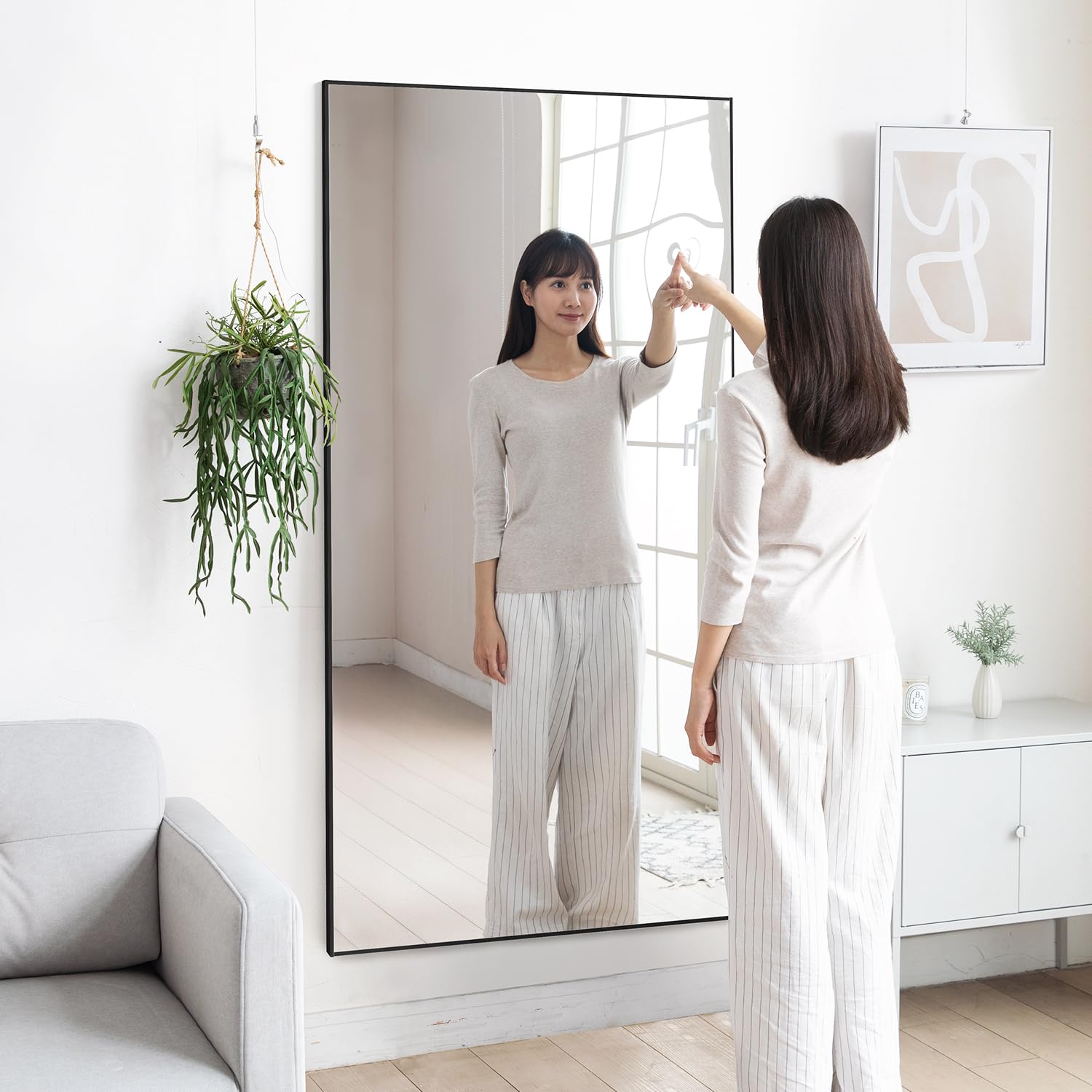 Amazon.co.jp: モダンデコ 割れないミラー 80×160cm 割れない 全身鏡