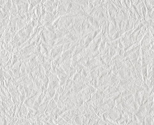 WE5A036 Mural de pared completo extraíble de 8.5 pies por 10.5 pies de ancho, color blanco nube arrugada reseca