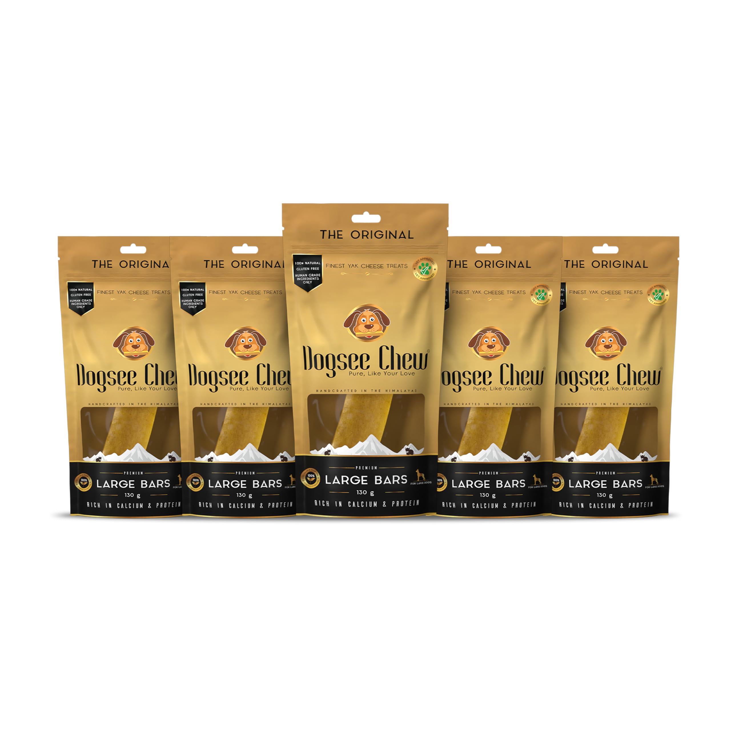 Dogsee Chew Bars for Dogs - Large Bars 130g (Pack of 5) | 100% Natural Himalayan Yak Chews | Long Lasting Dog Treats Vegetarian | Helps Fight Plaque & Tartar | Dog Treats for Adult Dogs & Puppies (B09S6KV4D9) Amazon Price History, Amazon Price Tracker