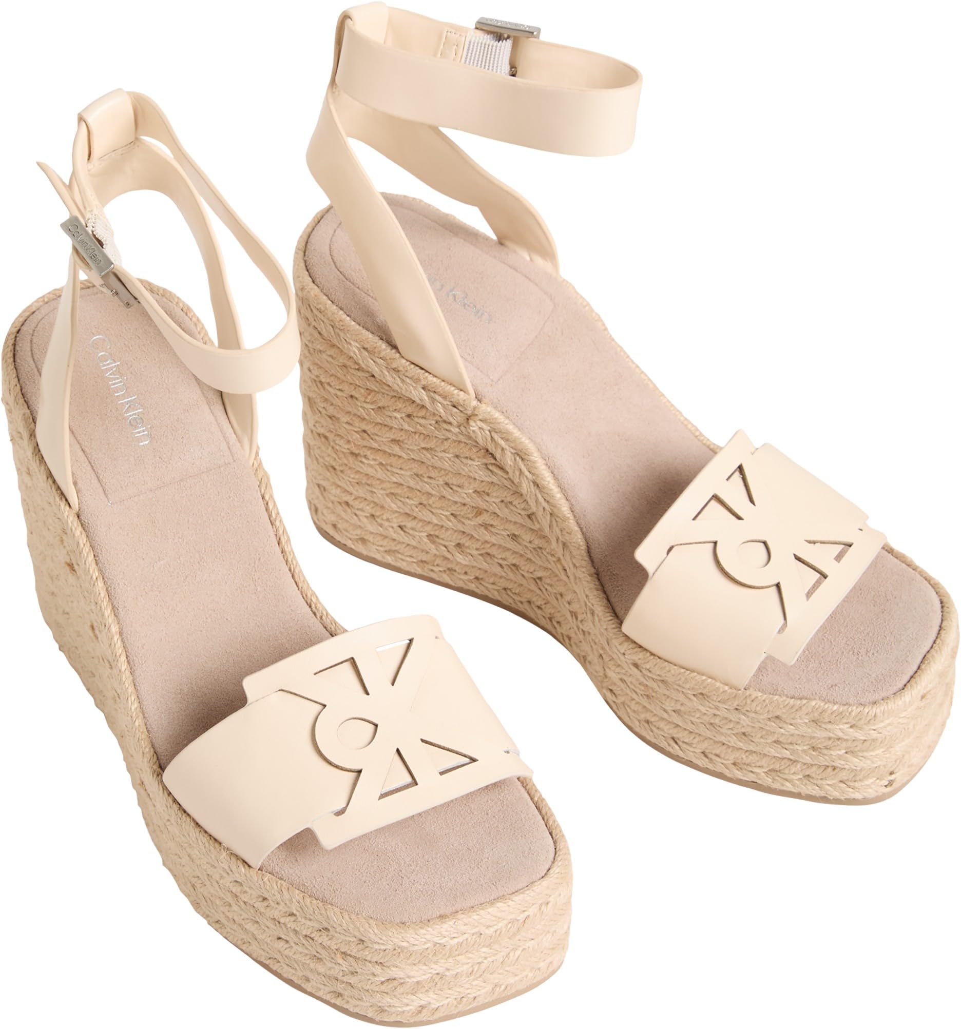 Calvin Klein Wedge Espad 70 Embl LTH Hw0hw02897 Alpargatas de cuñaMujer