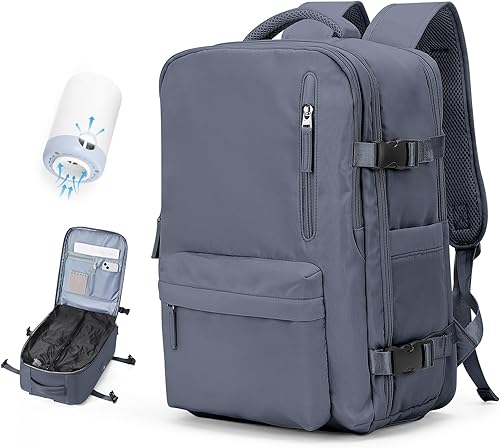 Vista 191 de VECAVE Mochila de viaje para laptop, mochila aprobada para vuelos,Mochila deportiva para universidad casual, E-peacockblue, Mochila para laptop