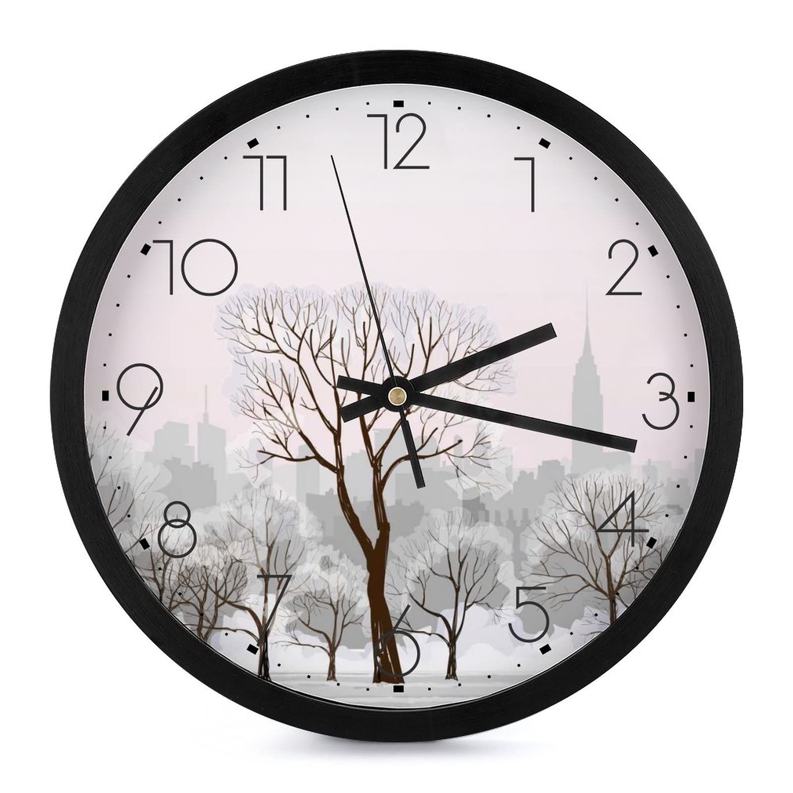 Pendule murale moderne 25.4cm avec horloge silencieuse pour classe et maison