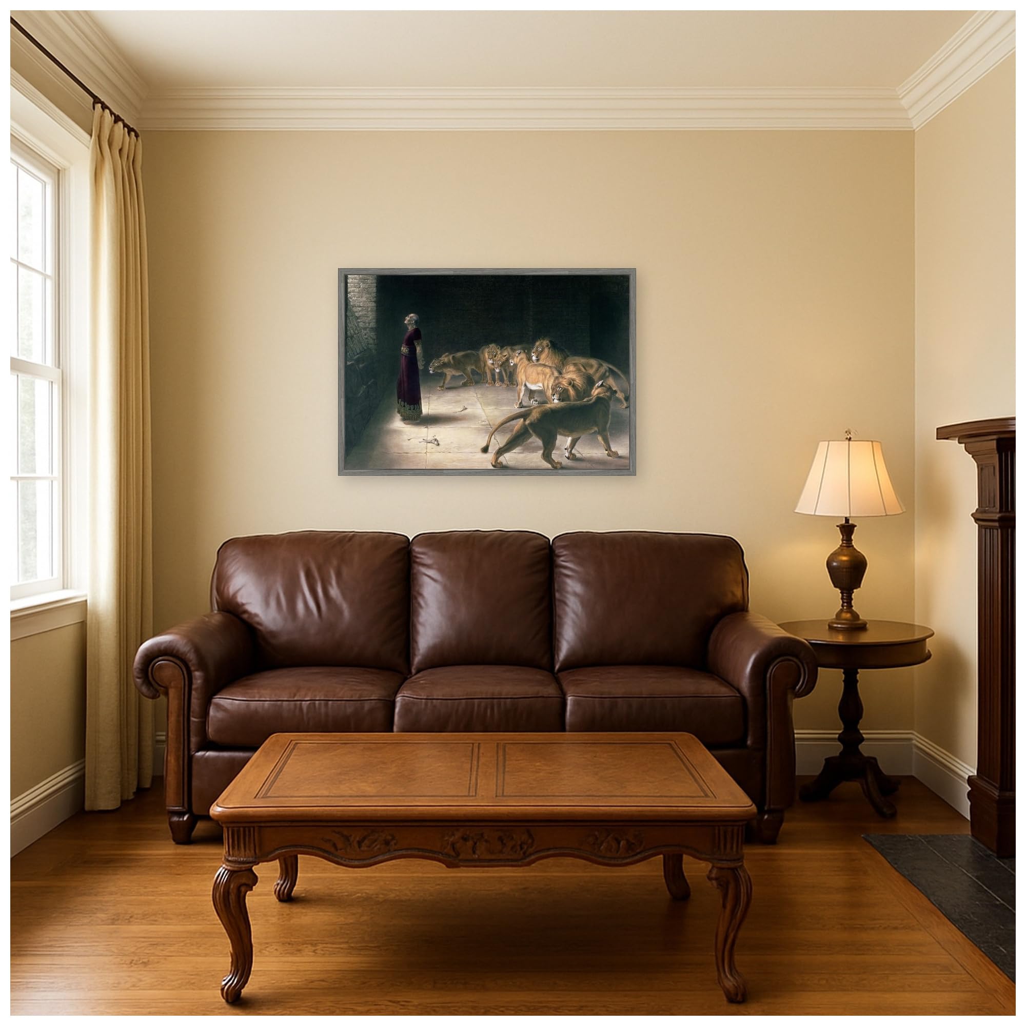 Amazon.com: Amanti Art Framed Canvas Wall Art 23x33 Daniel in the