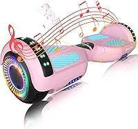 Vista 8 de SIMATE Hoverboard - Aeropatineta Bluetooth todo terreno con luces LED y control de aplicación, regalos para niños, adultos, niñas, niños, para todas