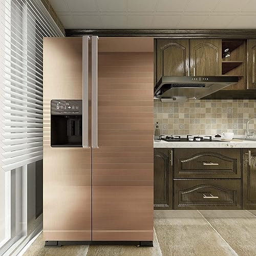 Miniatura 5 de Papel de contacto de acero inoxidable, color champán, metálico, despegar y pegar, extraíble, resistente al calor, autoadhesivo, papel de contacto