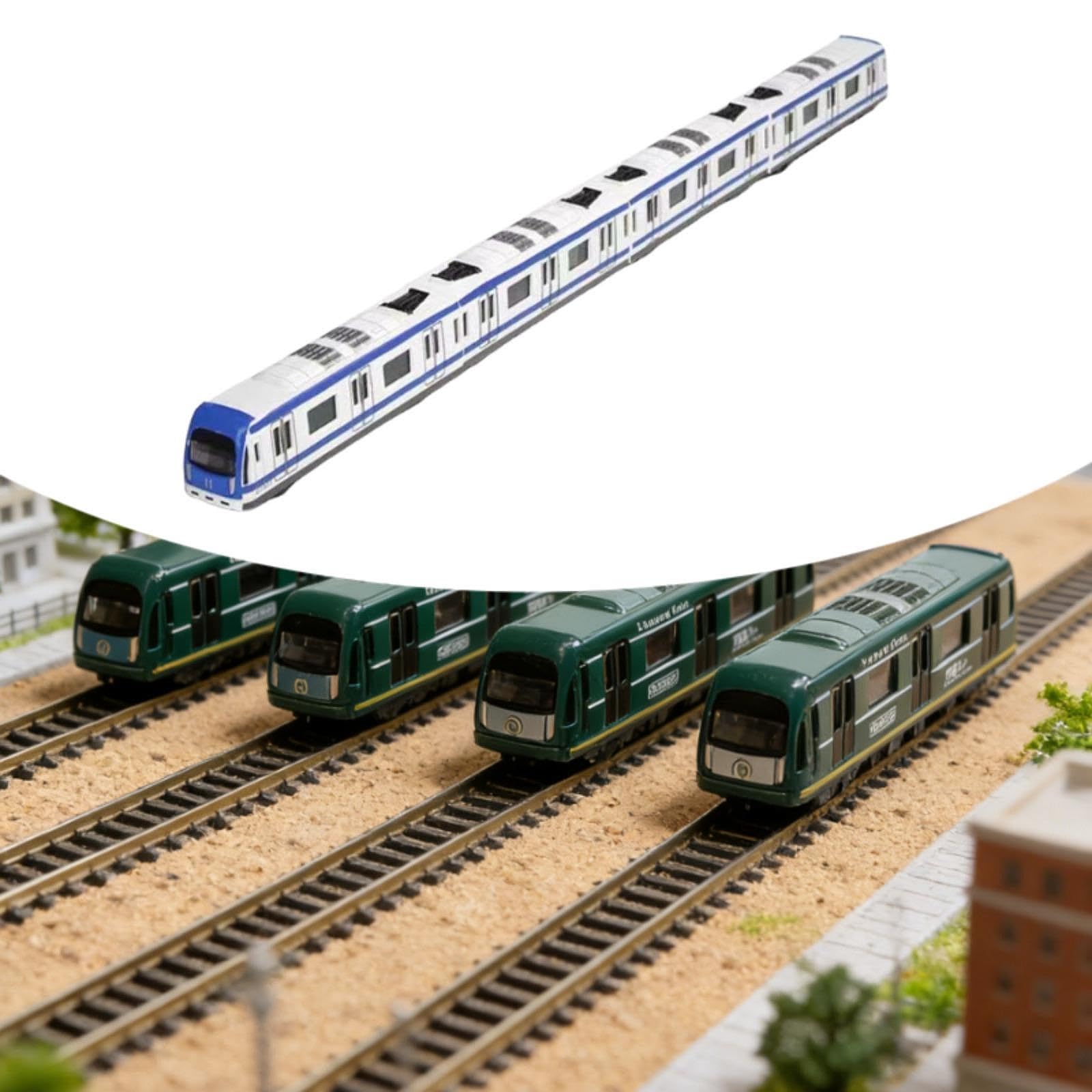 Harilla Set di Treni Giocattolo, Modello di Treno della metropolitana in Lega Leggera Creativa per Bambini, Bambine e Ragazzi, Regali per Bambini, Blu