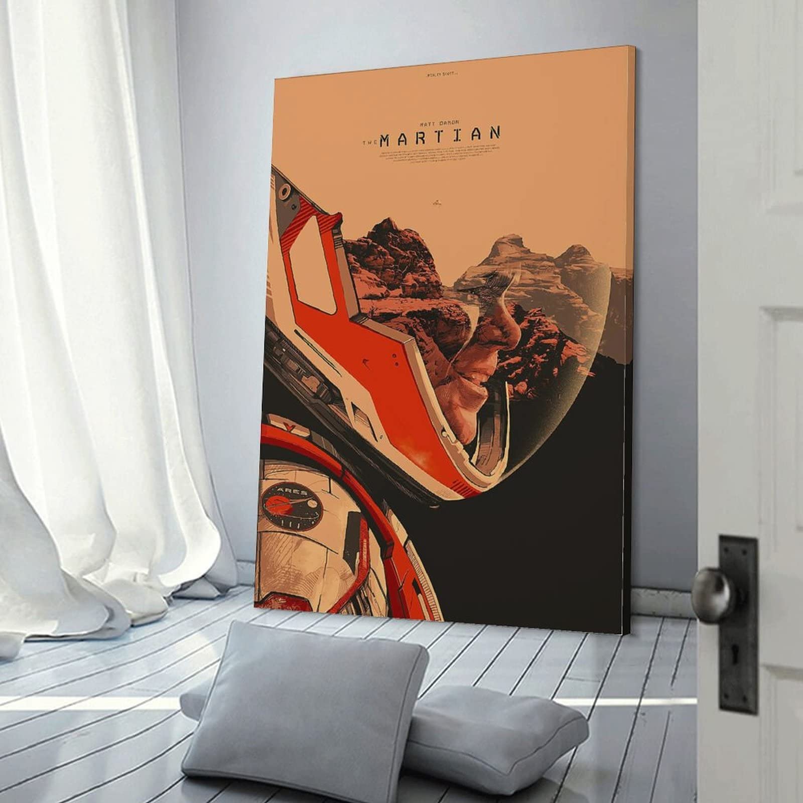 Poster su tela con film di fantascienza marziana e stampa artistica da parete, poster moderni per camera da letto, 40 x 60 cm