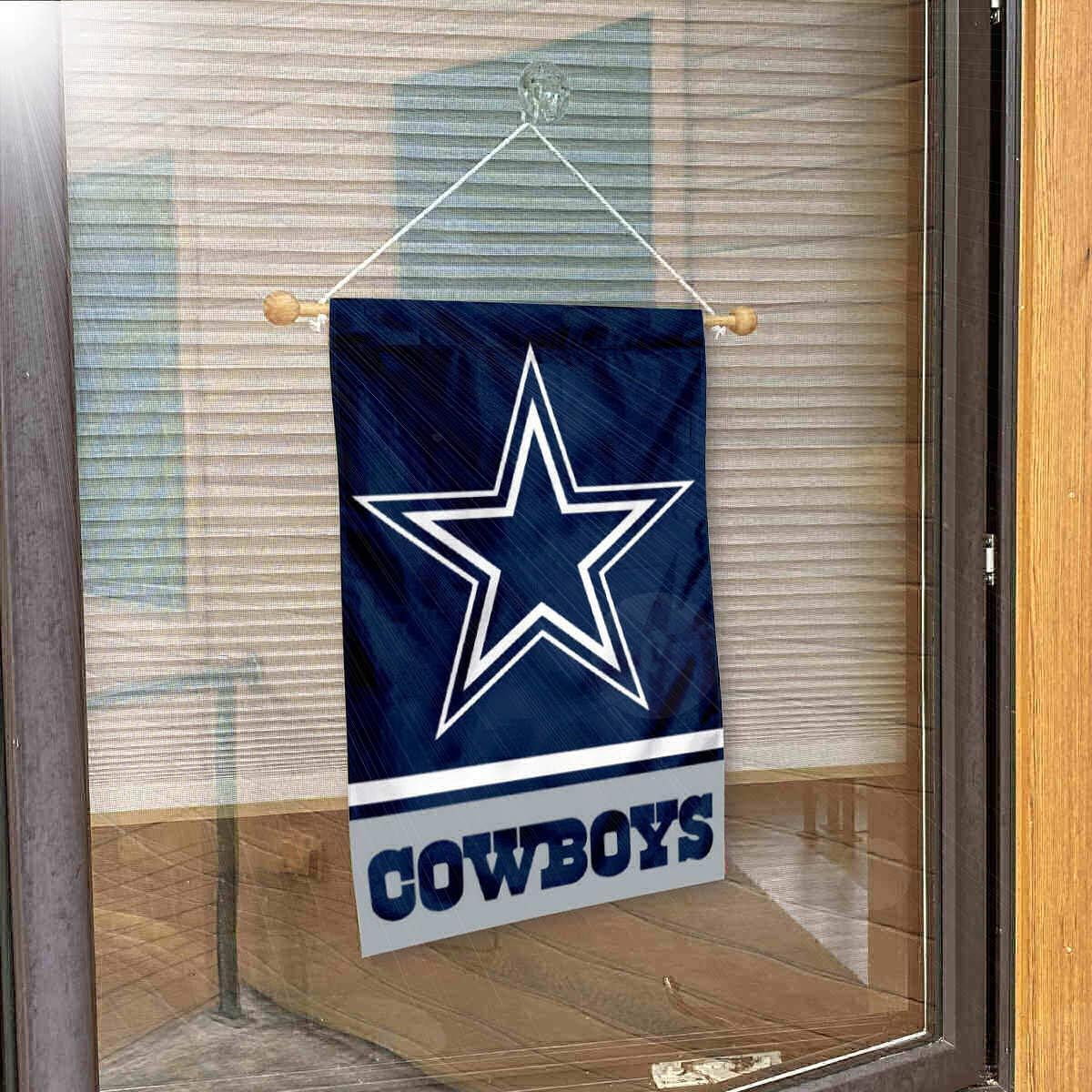 Dallas Cowboys Banner Window Wall Hanging Flag with Suction Cup - Image 3