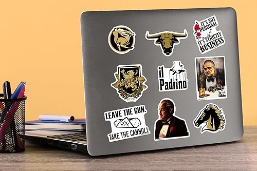 Miniatura 5 de The Godfather - Paquete variado de calcomanías de vinilo grandes de lujo, para laptop, botella de agua, álbumes de recortes, tableta, monopatín,