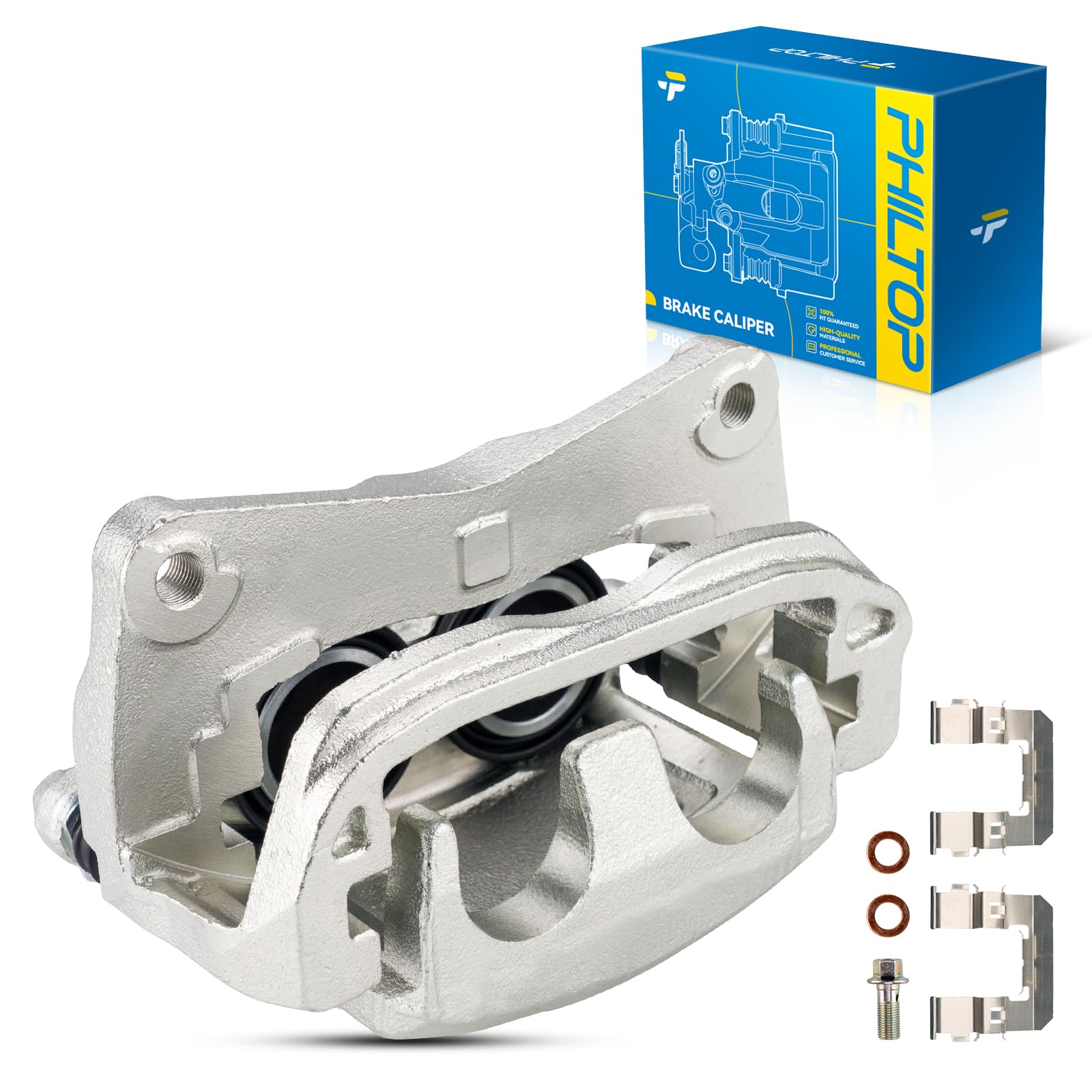 PHILTOP 19B2682B Front Right Disc Brake Caliper Assembly for Subaru Saab Impreza 2008-2014, XV Crosstrek 2013-2015, Outback/Legacy 2002-2014, Impreza 2003-2005, Forester/Crosstrek, 19-B2682B Passenger