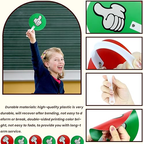 Miniatura 3 de Paquete de 30 paletas de votación para el aula, suministros para el aula, suministros para profesores, letreros de sí o no para el aula, suministros