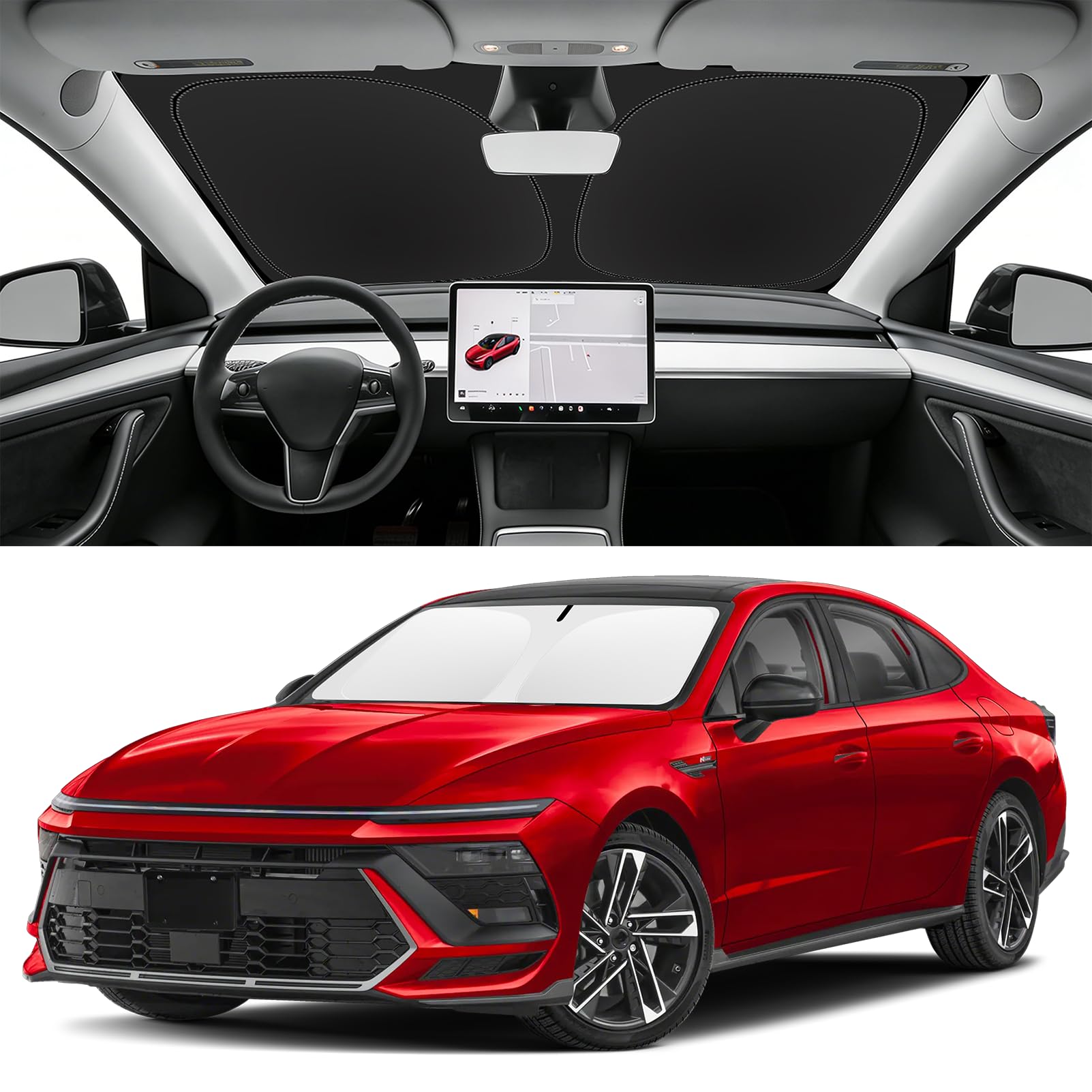 Custom Fit Windshield Sun Shade for Hyundai Sonata 2020-2026