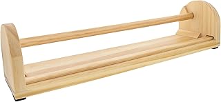 US Art Supply 12-Inch Wooden Tabletop Easel Paper Roll Holder and Dispenser - Craft Paper Roll Dispenser with Safe Tear Strip, Solid Wood Construction