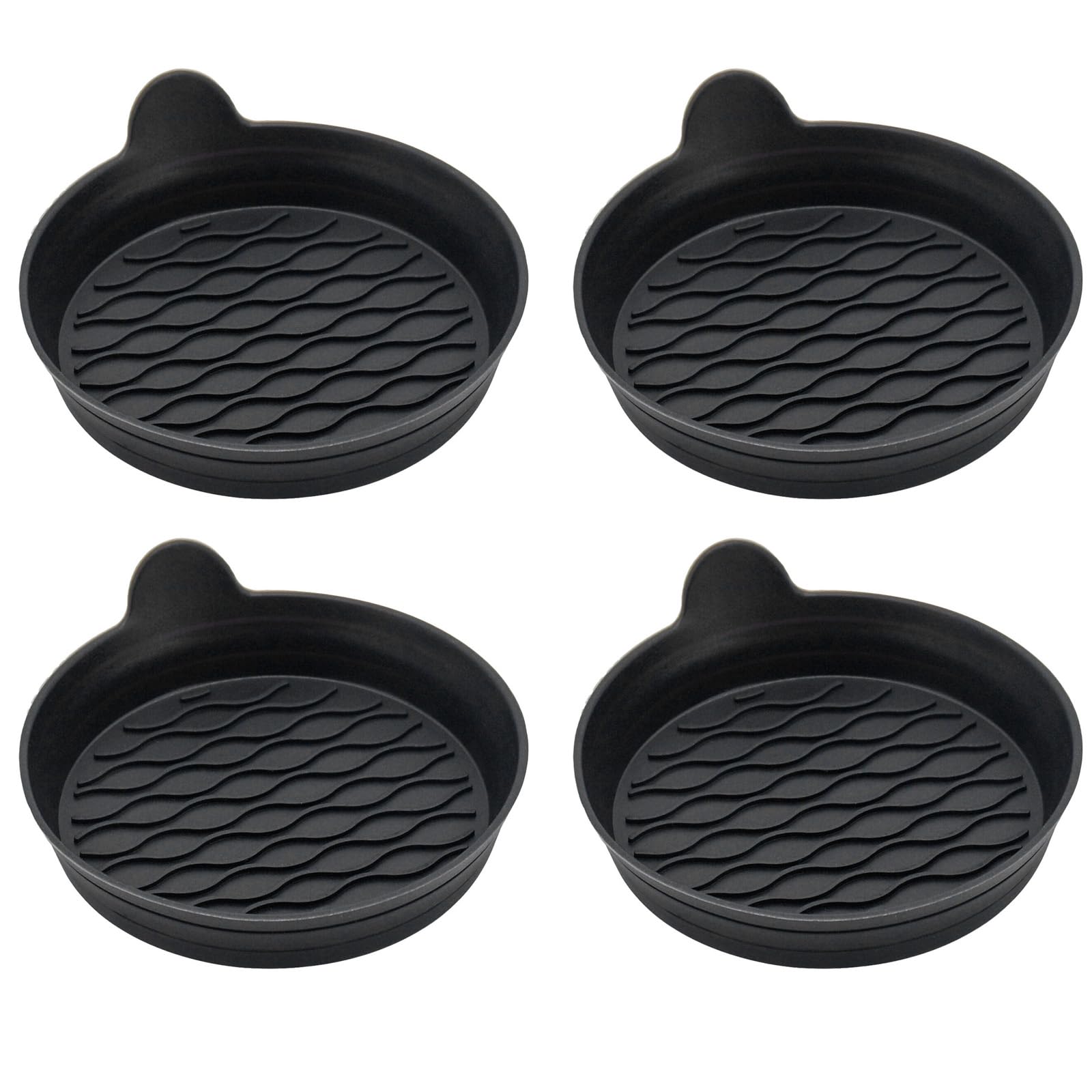 Automotive Cup Drink Holder Inserts Liners Silicone Flexible Nonslip for Car Interior Protections 4Pieces Heat Insulation Coasters